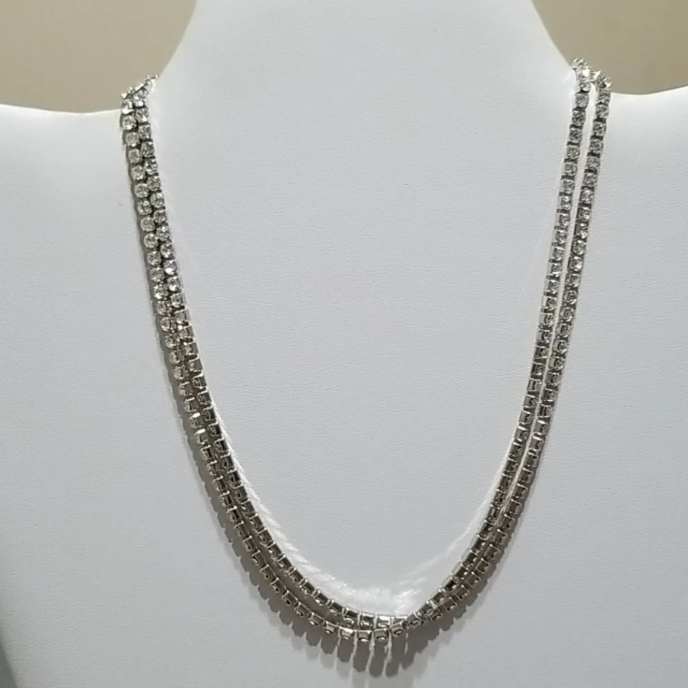 Long Silver CZ Chain - Picture 1 of 6